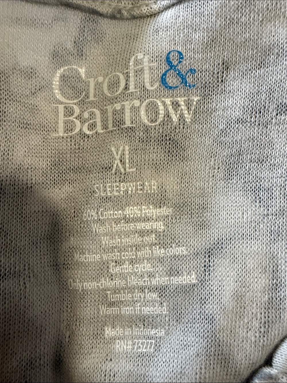 Croft & Barrow Comfort & Joy Pajama Set XL Floral NWT - Picture 2 of 3